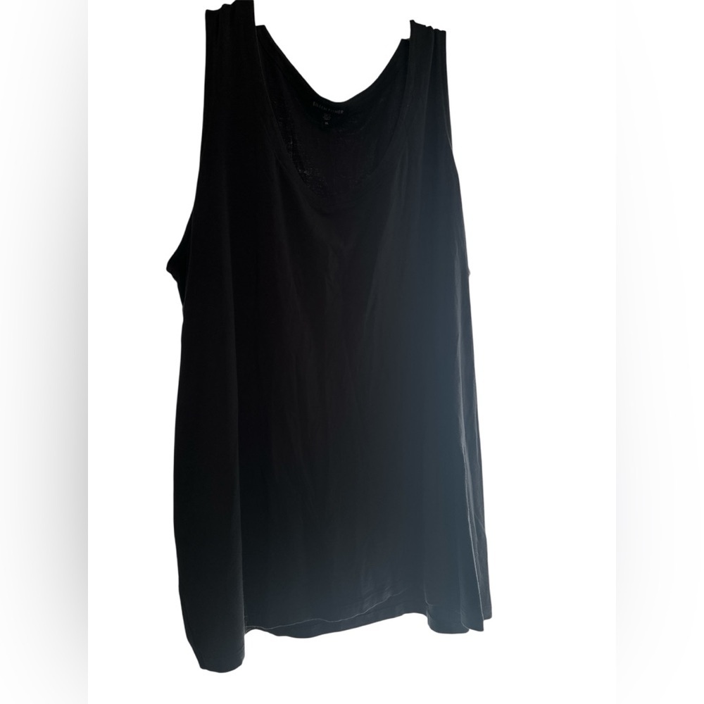 Eileen Fisher Sleeveless black top Sz X Large Rayon Lycra - Picture 10 of 11